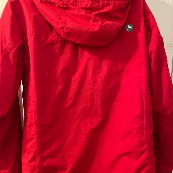 Marmot Men's Red and Gray Raincoat - Picture 5 of 6